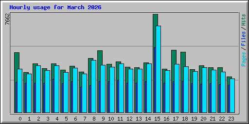 Hourly usage for March 2026