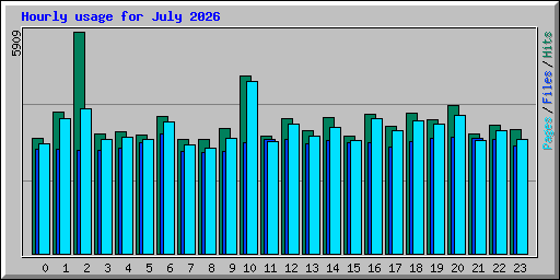 Hourly usage for July 2026