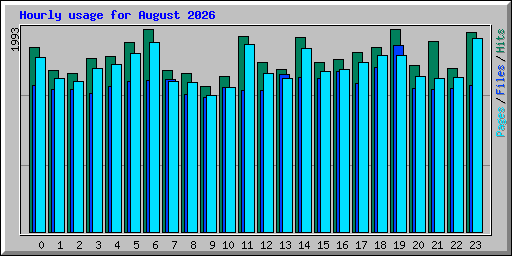 Hourly usage for August 2026